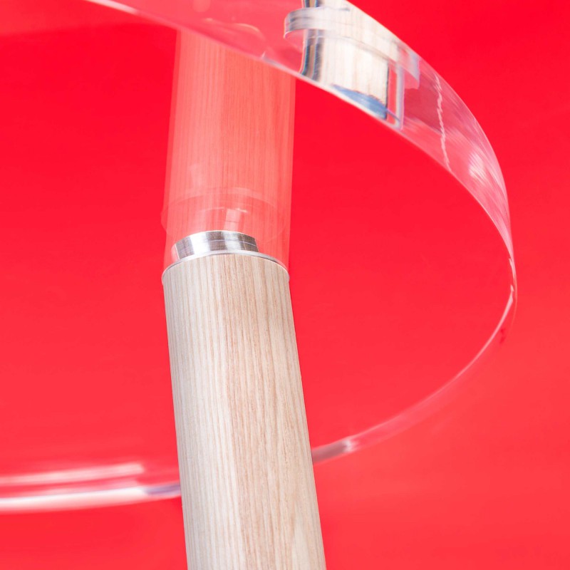 Table basse plexiglas et bois H.38 cm – Image 3