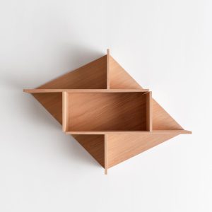 Combinaison horizontale Etagère en bois massif fond chêne naturel Kim Drugeot Manufacture pour L'INATELIER Nantes Design et artisanat français- GENERIQUE