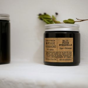 La bougie herbivore - n°3 Figue Eternelle - Figue et Edelweiss - L'Inatelier - Naturelle- cire de soja - Végan- boutique déco - Nantes