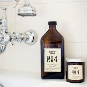 Bain-moussant-n4-savon-corps-bain et-bougie-naturel-made in france-artisanat-parfum-nantes-déco-linatelier