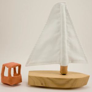 Le vogueur - mialon mialon - jouet - enfent - linatelier - made in france - Nantes - bateau - bois - tissus