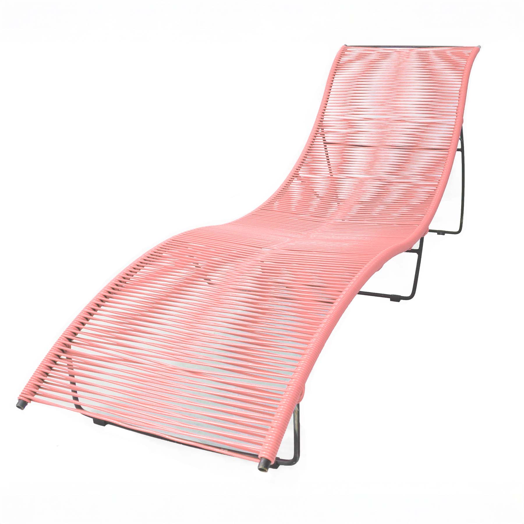 Transat-Leon-Rose_exterieur_mobilier-de-jardin_BOQA_PVC_pied-métal_couleur_made-in-france_linatelier_bain-de-soleil_nantes_été_summer_outdoor_confortable_mémoire-de-forme