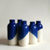Vase en grès - Bouteille bleue - Candice Courau