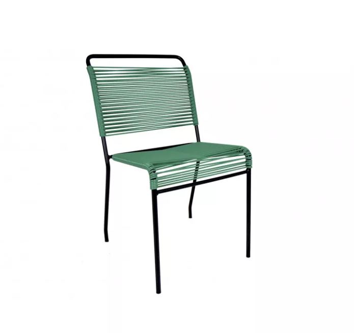 Chaise de jardin BOQA_doline_tressage PVC_made in france_couleurs_empilable_Vert Sauge