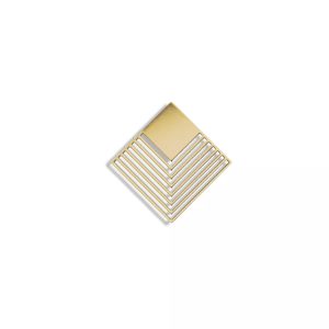 Broche dorée aimantée - motif losange