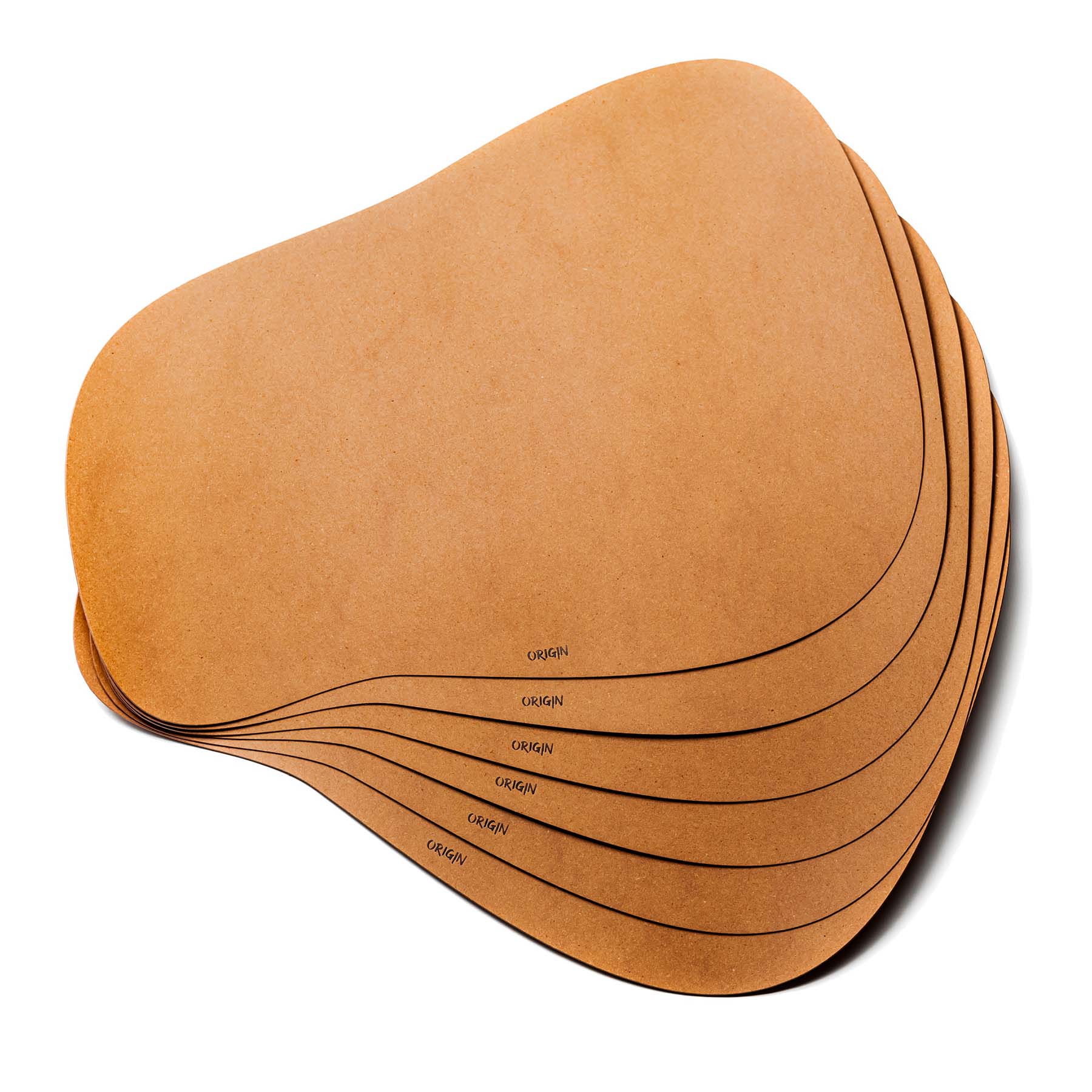 Jeu de 6 set de table cuir recyclé- teinte naturelle - art de la table