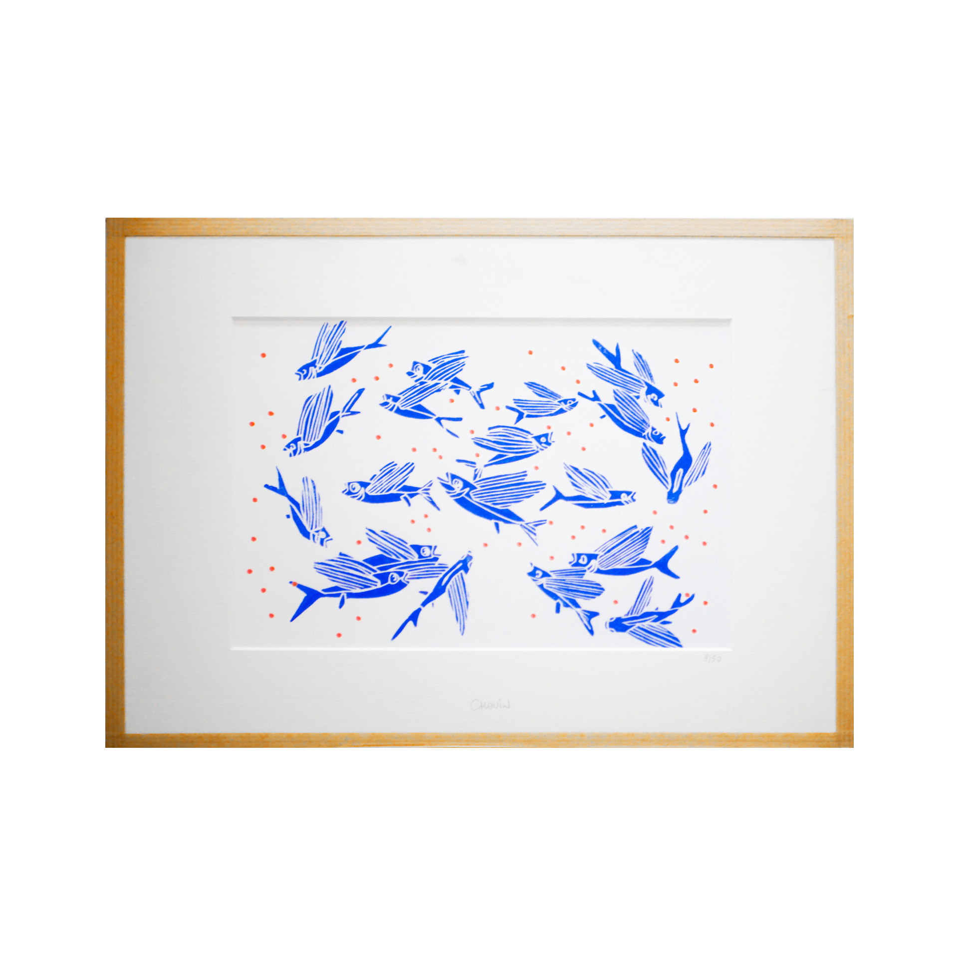 linogravure poisson volant-morgane chouin linatelier
