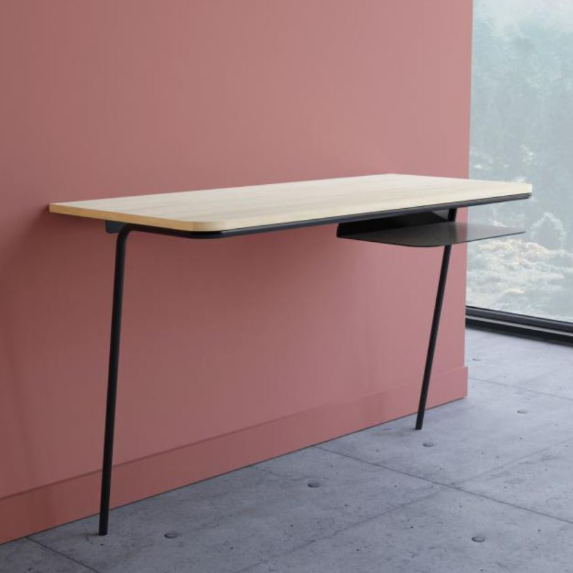 Bureau console KNGB - L'INATELIER 2-sur fond rouge-sans chaise