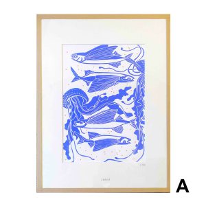 Linogravure-vie-aquatique-A