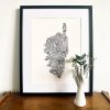 Affiche corse les petits plans linatelier made in france
