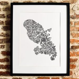 Affiche Martinique les petits plans linatelier made in france