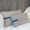 Coussin feutre - sangle bleu
